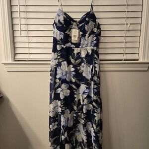 Lily Rose Blue and White Floral Dress